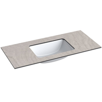 Darbo paviršius su kriaukle Kame Universal HPL 100cm su Easy Clean sifonu Grey moon