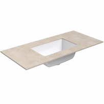 Darbo paviršius su kriaukle Kame Universal HPL 100cm su Easy Clean sifonu Earth stone