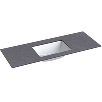 Darbo paviršius su kriaukle Kame Universal HPL 120cm su Easy Clean sifonu Black moon
