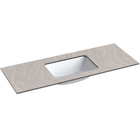Darbo paviršius su kriaukle Kame Universal HPL 120cm su Easy Clean sifonu Grey moon