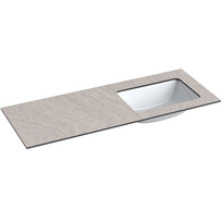 Darbo paviršius su kriaukle Kame Universal HPL 120cm Dešinė su Easy Clean sifonu Grey moon
