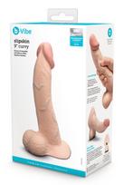 B-Vibe Slipskin 9" Curved Crea Dildo ir falo imitatorius