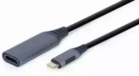 Gembird USB Type-C Male to HDMI Female Adapter, Space Grey, 4K