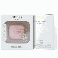 GUESS Silicone 4G Charm AirPods 4 cover in pink