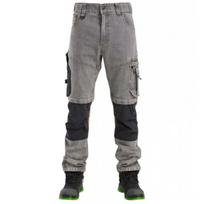 Pesso Darbo kelnės KD155_GREY-L, džinsinio audinio, L, 70% medvilnė, 28% poliesteris, 2% elastanas, lankstus, sustiprintas