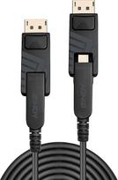 Lindy 50m Fibre Optic Hybrid Mini DisplayPort 1.4 Cable with Detachable DP Connectors