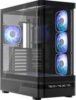 MODECOM PC case Volcano AQ200 ARGB MIDI BLACK | MC-A-AQ200-4FA-B | 5903560982944