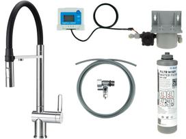 Virtuvinis maišytuvas su vandens filtro jungtimi Deante Magnetic BRMF075M, juoda sp./chromo sp.
