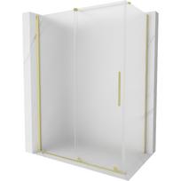 Dušo kabina Mexen Velar 871-150-075-31-55, stačiakampė, be padėklo, 150 cm x 75 cm x 200 cm, brushed gold sp./matinis