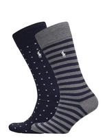 Polo Ralph Lauren - Dot Stripe Sock 2-Pack - Įprastos kojinės - Mėlyna