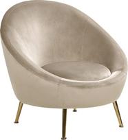 Beliani Fotelis iš veliūro beige-pilka LANGA | 442714 Bel | 4255664854216