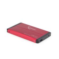 GEMBIRD EE2-U3S-2-R HDD/SSD korpusas Gembird, skirtas 2,5 SATA - USB 3.0, aliuminis, raudonos spalvos