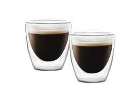 Vialli Design espresso puodelis dvigubo stiklo sienelėmis Amo, 80 ml, 2 vnt.
