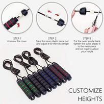Jumping ropes,Jump Rope Skipping Rope for Fitness Workout Tangle-Free Speed Jumping Rope for Exercise,black