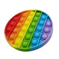 Silikoninis vaivorykštės spalvos žaislas Pop it