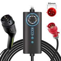 Elektromobilių Nešiojamas įkroviklis EV charge Junsun - 11kW 6-16A 3 Tipo 6.0M
