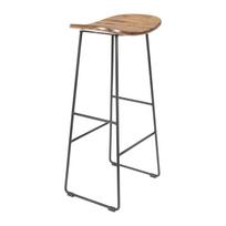 Natūralios spalvos iš tikmedžio masyvo baro taburetė (sėdynės aukštis 76 cm) Tangle – White Label