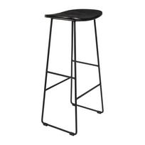 Juodos spalvos iš tikmedžio masyvo baro taburetė (sėdynės aukštis 76 cm) Tangle – White Label