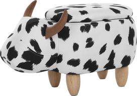 Beliani Pufas gyvūnas su daiktadėže Black-White COW | 106268 | 4260602376156