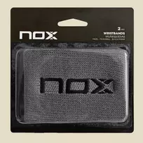 „Nox“ riešų raiščiai, pilki / juodi su logotipu, 2 vnt.