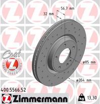 ZIMMERMANN Stabdžių diskas SPORT BRAKE DISC Z 400.5566.52