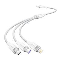 VENTION 3-IN-1 USB A į Micro USB į Lightning laidas telefonams įkrauti 6A
