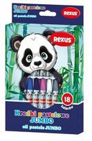 Jumbo pastelinės kreidelės 18 spalvų