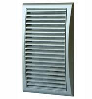 Vents ventiliacijos grotelės, stačiakampės, sidabrinės