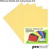 Penword A4 gofruotas kartonas, 5 lapai, geltonas/auksinis
