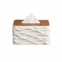 Servetėlių dėžutė, medžio rašto dangčiu, 1 vnt., Beige Color