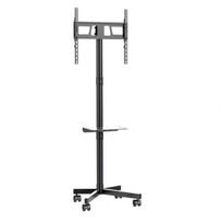 TV laikiklis Gembird televizoriaus stovas su ratukais, TVS-55T-03, 32" - 55", maksimali apkrova: 30 kg, VESA: 100 x 100 - 400 x 400, 4 ratukai