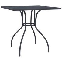 vidaXL Sodo stalas, antracito, 80x80x72,5cm, plienas, tinklelis, Antracito