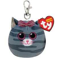 Pliaušas Ty Beanie Boos Kiki pilkas katytis 8,5 cm raktų pakabukas