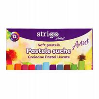 Strigo sausieji pasteliai, 12 spalvų