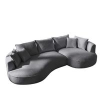 Kampinė sofa Venedik, tamsiai pilka