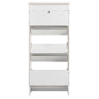 SoBuy Pieno Spintelė FSR94-WG Balta Moderni 3 Durys