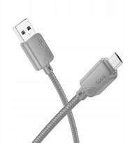 Kabel USB A do Micro USB Hoco 2,4A 1 m X113 szary