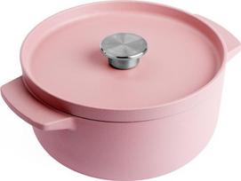 Kitchenaid apvalus ketaus puodas su dangčiu, 3,3 l., rožinis