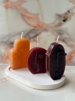 Aberto Design žvakių su padėkliuku rinkinys Glamour Candle 38ST, 4 vnt.