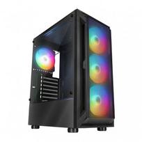 Korpusas Rampage Shiva Pc korpusas, grūdintas stiklas, 4x 120mm Rainbow ventiliatoriai, juodas