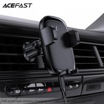 Telefono laikiklis Auto turētājs Acefast D48 Car Air Vent Mount with Wireless Charger Black 6974316284123 6974316284123 (6974316284123)