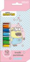 Jumbo pastelinės kreidelės 12 spalvų, Minionai
