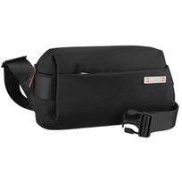 Vyriška maža juoda „Peterson“ lengva miesto rankinė per petį (crossbody), užsegama užtrauktuku, iš tekstilės