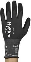 Apsauginės pirštinės Ansell HyFlex 11-840, 6 dydis, itin plonos, nailonas, spandex. Nitrilo putų delno padengimas.