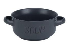 Puodelis sriubai su rankenėlėmis SOUP, pilkos sp., 13,5 cm