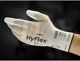 Apsauginės pirštinės Ansell HyFlex 11-812, 9 dydis, itin plonos, nailonas, spandex. Nitrilo putų delno padengimas.
