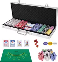 Pokerio žetonų rinkinys 500 vnt.