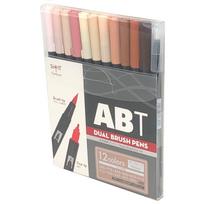 Tombow Dual Brush Pen ABT 12-Color Set, Portrait, AB-T12CPO