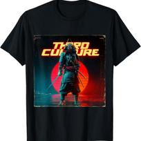 Cyberpunk Samurai Retro Wave T-Shirt(1) S juoda