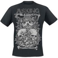 Asking Alexandria Unisex Adult Skull Stack T-Shirt S juoda